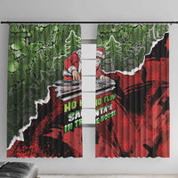Hip Hop Christmas Window Curtain DJ Santa Ho Ho Flow - Wonder Print Shop