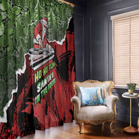 Hip Hop Christmas Window Curtain DJ Santa Ho Ho Flow - Wonder Print Shop