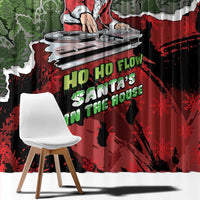 Hip Hop Christmas Window Curtain DJ Santa Ho Ho Flow - Wonder Print Shop