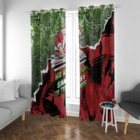 Hip Hop Christmas Window Curtain DJ Santa Ho Ho Flow - Wonder Print Shop