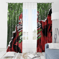 Hip Hop Christmas Window Curtain DJ Santa Ho Ho Flow - Wonder Print Shop