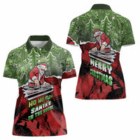 Hip Hop Christmas Women Polo Shirt DJ Santa Ho Ho Flow - Wonder Print Shop