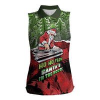 Hip Hop Christmas Women Sleeveless Polo Shirt DJ Santa Ho Ho Flow - Wonder Print Shop