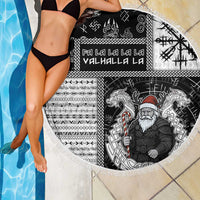 Vikings Christmas Beach Blanket Fa La La La Valhalla La - Wonder Print Shop