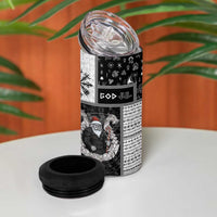 Vikings Christmas 4 in 1 Can Cooler Tumbler Fa La La La Valhalla La - Wonder Print Shop