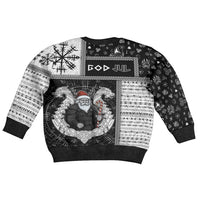 Viking Christmas Kid Ugly Christmas Sweater Fa La La La Valhalla La - Wonder Print Shop
