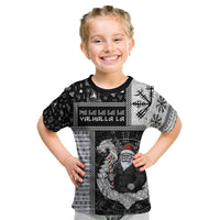 Vikings Christmas Kid T Shirt Fa La La La Valhalla La - Wonder Print Shop