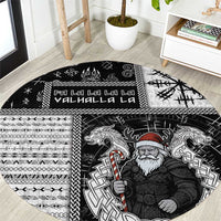 Vikings Christmas Round Carpet Fa La La La Valhalla La - Wonder Print Shop