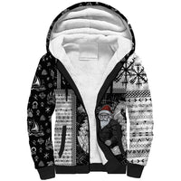 Vikings Christmas Sherpa Hoodie Fa La La La Valhalla La - Wonder Print Shop