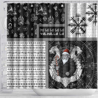 Vikings Christmas Shower Curtain Fa La La La Valhalla La - Wonder Print Shop