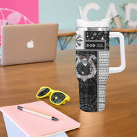 Vikings Christmas Tumbler With Handle Fa La La La Valhalla La - Wonder Print Shop