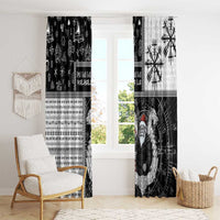 Vikings Christmas Window Curtain Fa La La La Valhalla La - Wonder Print Shop