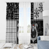 Vikings Christmas Window Curtain Fa La La La Valhalla La - Wonder Print Shop