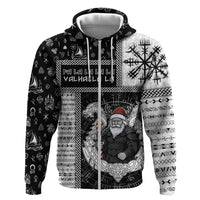 Vikings Christmas Zip Hoodie Fa La La La Valhalla La - Wonder Print Shop