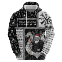 Vikings Christmas Zip Hoodie Fa La La La Valhalla La - Wonder Print Shop