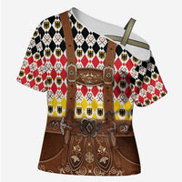 Germany Christmas Cross Shoulder Shirt Lederhosen Xmas Style - Wonder Print Shop