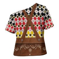 Germany Christmas Cross Shoulder Shirt Lederhosen Xmas Style - Wonder Print Shop