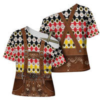 Germany Christmas Cross Shoulder Shirt Lederhosen Xmas Style - Wonder Print Shop