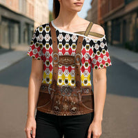 Germany Christmas Cross Shoulder Shirt Lederhosen Xmas Style - Wonder Print Shop