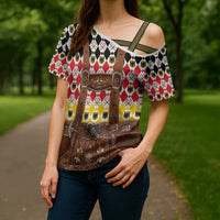 Germany Christmas Cross Shoulder Shirt Lederhosen Xmas Style - Wonder Print Shop