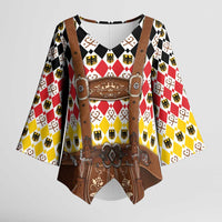 Germany Christmas Kimono Sleeve Blouse Lederhosen Xmas Style - Wonder Print Shop