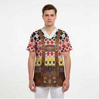 Germany Christmas Scrub Top Lederhosen Xmas Style - Wonder Print Shop