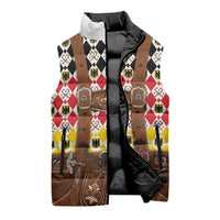 Germany Christmas Sleeveless Puffer Jacket Lederhosen Xmas Style - Wonder Print Shop