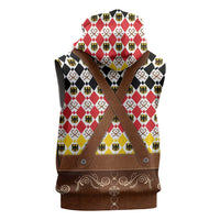 Germany Christmas Sleeveless Zip Hoodie Lederhosen Xmas Style - Wonder Print Shop