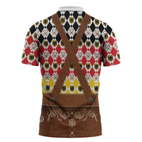 Germany Christmas Zipper Polo Shirt Lederhosen Xmas Style - Wonder Print Shop