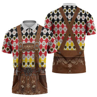 Germany Christmas Zipper Polo Shirt Lederhosen Xmas Style - Wonder Print Shop