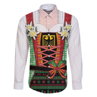 Germany Christmas Family Matching Long Sleeve Bodycon Dress and Hawaiian Shirt Dirndl Xmas Style - Wonder Print Shop