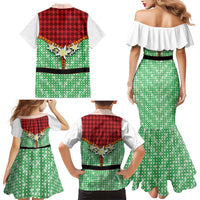 Germany Christmas Family Matching Mermaid Dress and Hawaiian Shirt Dirndl Xmas Style - Wonder Print Shop