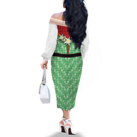 Germany Christmas Family Matching Off The Shoulder Long Sleeve Dress and Hawaiian Shirt Dirndl Xmas Style - Wonder Print Shop