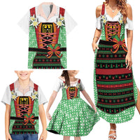 Germany Christmas Family Matching Summer Maxi Dress and Hawaiian Shirt Dirndl Xmas Style - Wonder Print Shop