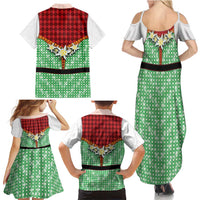 Germany Christmas Family Matching Summer Maxi Dress and Hawaiian Shirt Dirndl Xmas Style - Wonder Print Shop