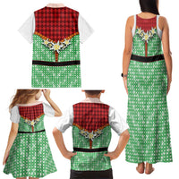 Germany Christmas Family Matching Tank Maxi Dress and Hawaiian Shirt Dirndl Xmas Style - Wonder Print Shop