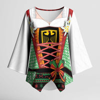Germany Christmas Kimono Sleeve Blouse Dirndl Xmas Style - Wonder Print Shop