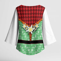 Germany Christmas Kimono Sleeve Blouse Dirndl Xmas Style - Wonder Print Shop