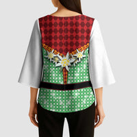 Germany Christmas Kimono Sleeve Blouse Dirndl Xmas Style - Wonder Print Shop