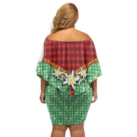 Germany Christmas Off Shoulder Short Dress Dirndl Xmas Style - Wonder Print Shop