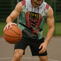 Germany Christmas Sleeveless Hoodie Dirndl Xmas Style - Wonder Print Shop