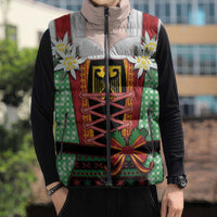 Germany Christmas Sleeveless Puffer Jacket Dirndl Xmas Style - Wonder Print Shop