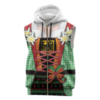 Germany Christmas Sleeveless Zip Hoodie Dirndl Xmas Style - Wonder Print Shop