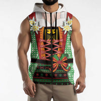 Germany Christmas Sleeveless Zip Hoodie Dirndl Xmas Style - Wonder Print Shop