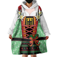Germany Christmas Wearable Blanket Hoodie Dirndl Xmas Style - Wonder Print Shop