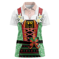 Germany Christmas Women Polo Shirt Dirndl Xmas Style - Wonder Print Shop