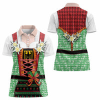 Germany Christmas Women Polo Shirt Dirndl Xmas Style - Wonder Print Shop