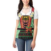 Germany Christmas Women Polo Shirt Dirndl Xmas Style - Wonder Print Shop