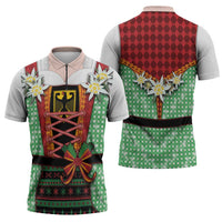 Germany Christmas Zipper Polo Shirt Dirndl Xmas Style - Wonder Print Shop