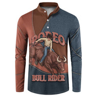 Bull Riding Button Sweatshirt Western Cowboy Denim And Leather Effect